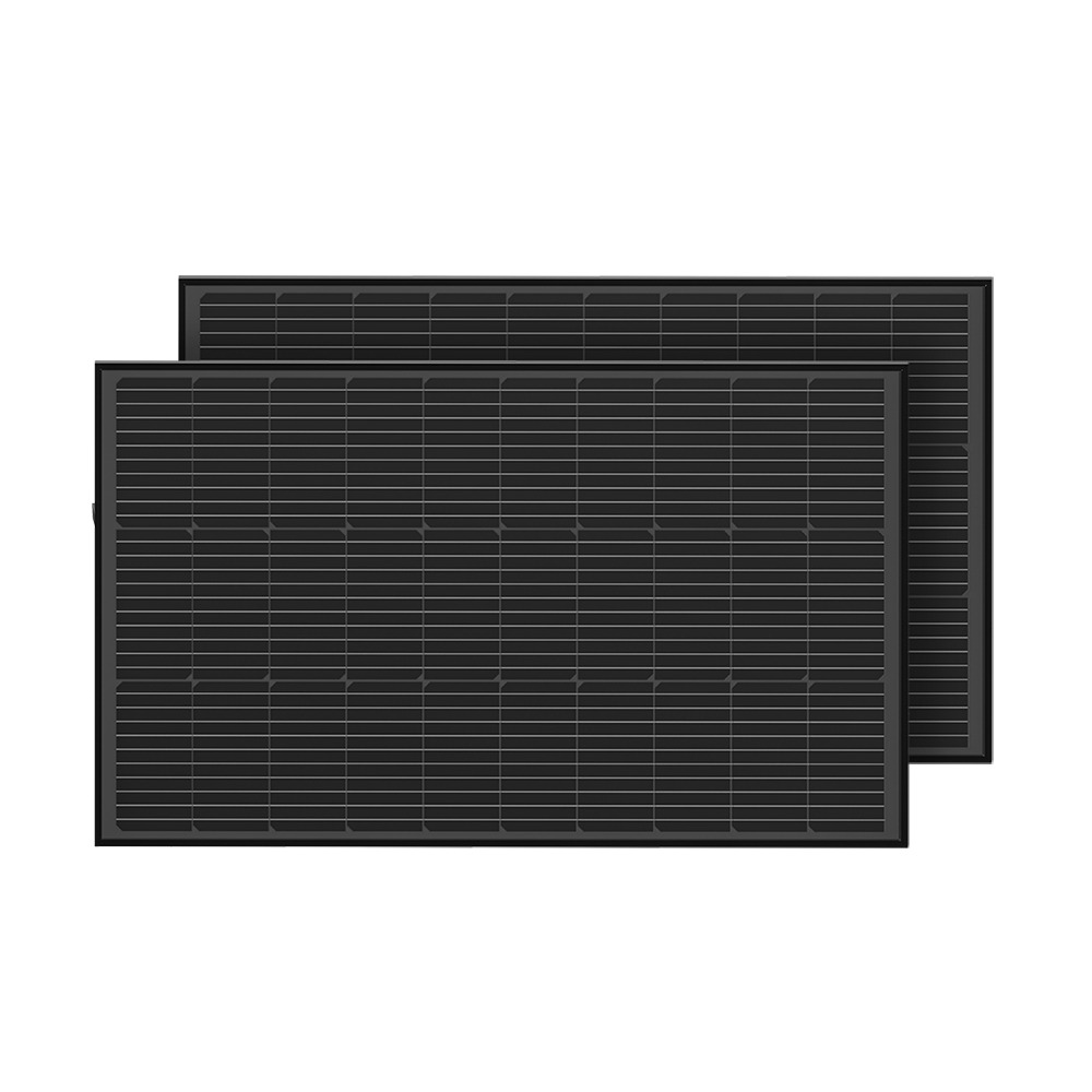 EcoFlow 2 × 100W Solarmodul mit Montagehalterungen